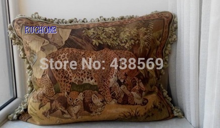Aubusson Woolen Cushion Pillow Cover 21c Yarn Hand Woven 100