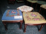Small stool with Needlepoint cover